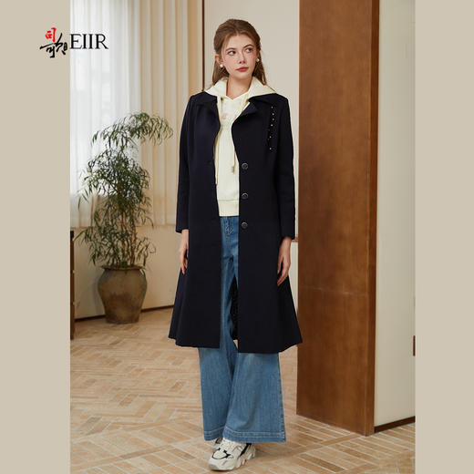 司歌收腰单排扣风衣中长款外套秋冬女R921021X 商品图4