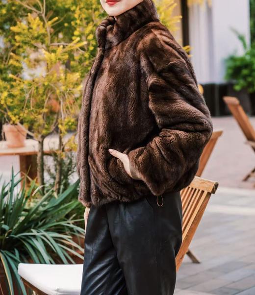 MAISON COVET  立领水貂皮草外套 商品图0