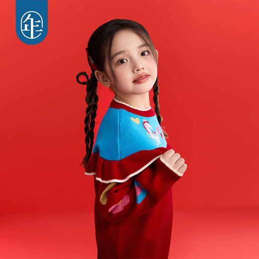 年衣童装儿童毛衣冬季新品女童中式甜美女孩针织衫好事花生毛衣 商品图4