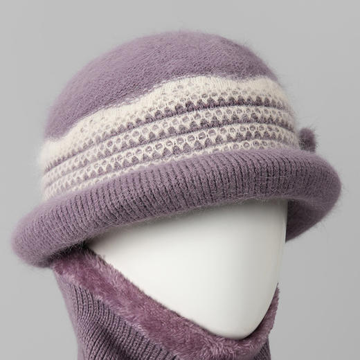 【YW】无忧购59元2件中老年人帽子女冬季新款妈妈婆婆帽老人奶奶老太太加绒保暖毛线帽241131（截单后3-5天发货) 商品图4