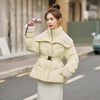 拉链翻领时尚潮牌白鸭绒保暖羽绒服送腰带HR-HBLJRD222 商品缩略图0