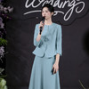 法小曼*子珍专款/春夏女2025年新款时尚套装年轻洋气减龄正装蓝绿色职业装西装伞裙 商品缩略图3
