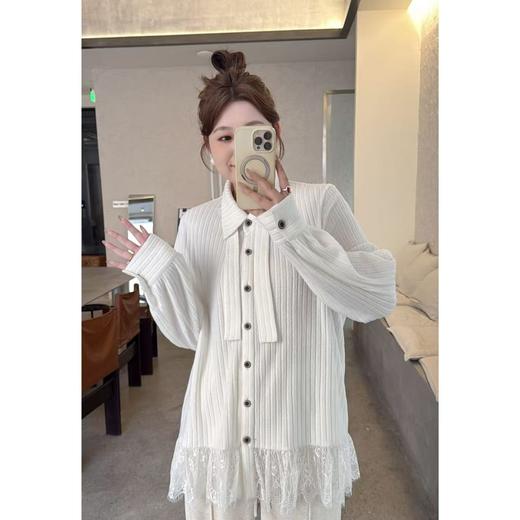 25AW上新 佳佳同款【雾都恋人】拼接精致款翻领针织打底衫长袖时尚百搭宽松 商品图1