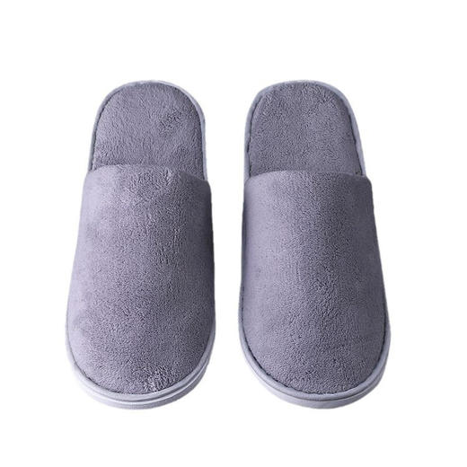 五星级酒店专用珊瑚绒一次性拖鞋双层加厚保暖秋冬款美容院居家用 商品图4