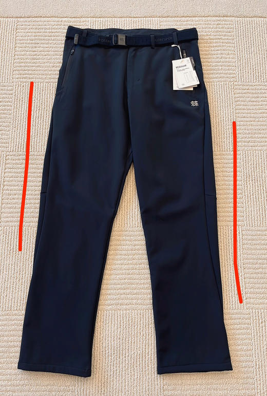 123-3 男士福利 两棵树 带腰带 抗风挡雨 加绒软壳裤 冲锋裤 休闲裤 商品图2