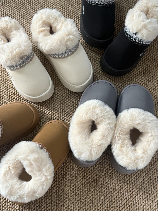 费尔岛风奢暖云朵绒包跟/半包棉鞋 商品图2