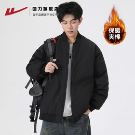 回力棉服外套男款秋冬季2025新款加厚棒球服夹棉工装飞行夹克棉袄