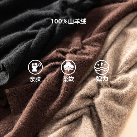 小蛮腰~100山羊绒休闲圆领百搭针织羊绒衫上衣CYR25113 商品图1