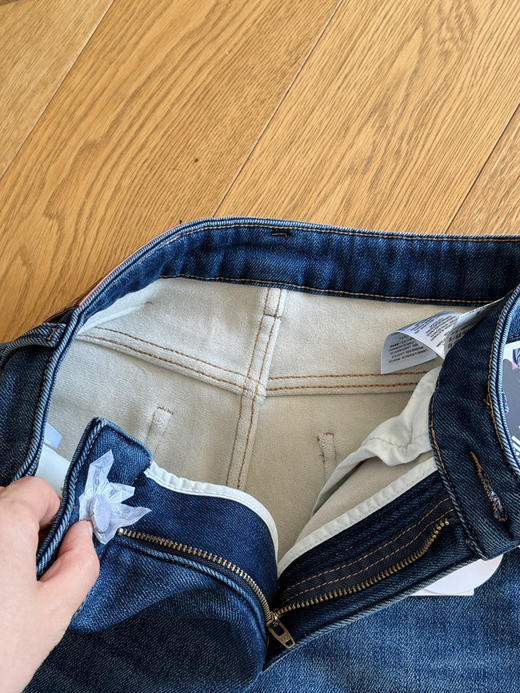 1577姐妹款--显瘦遮胯加绒窄管直筒拖地裤牛仔裤【包邮+三天无理由退换】 商品图13