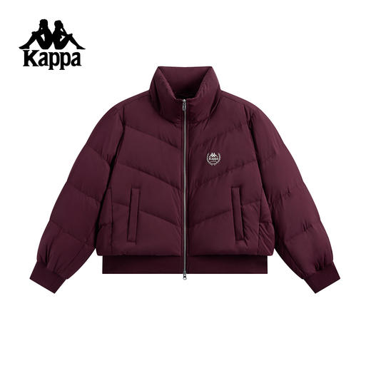 Kappa 运动羽绒服2025新款女短款立领休闲保暖宽松外套K0G22YY01 商品图1