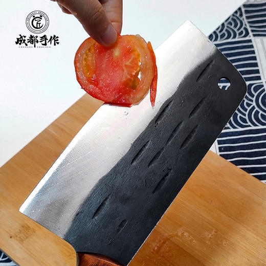 【非遗斩切两用刀】成都手作周光兴作菜刀 特种钢手工锻打家用菜刀 鸡鸭鹅专用斩骨刀 厨房切肉切菜切片刀  砍切二合一刀具【非遗技艺】 商品图7