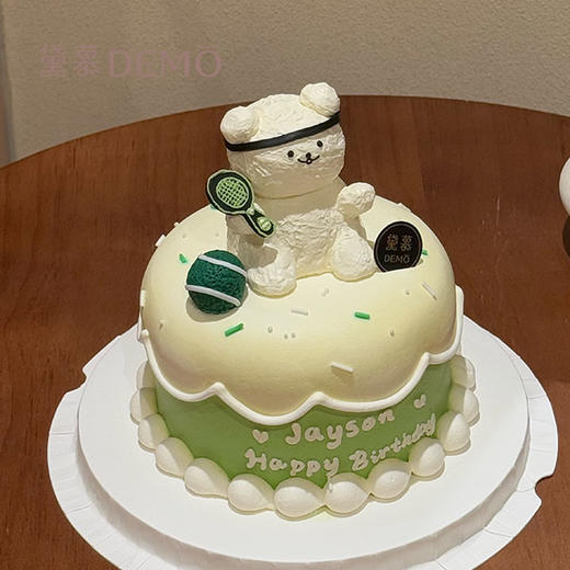 可爱网球熊宝·创意主题奶油蛋糕|Cute Tennis Bear 商品图0