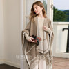 【100%绵羊毛】三彩2026新款极简条纹披肩流苏复古氛围感慵懒通勤 商品缩略图1