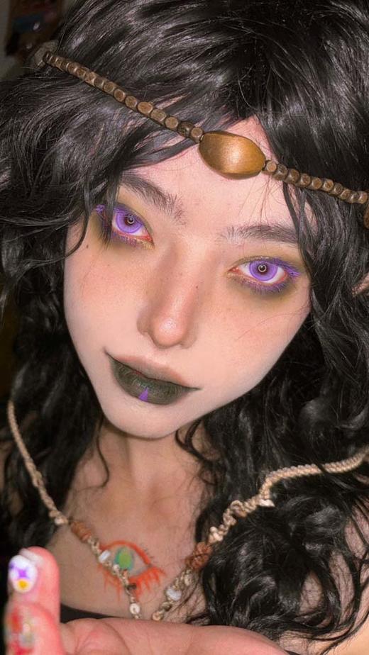 DoyaColor 日抛 试戴片  木槿紫 直径14.2mm着色13.4mm 商品图5