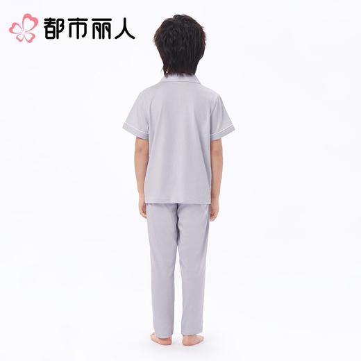 都市丽人通用睡衣单面无尘棉家居服短袖长裤童装套装JHC9A2 商品图2