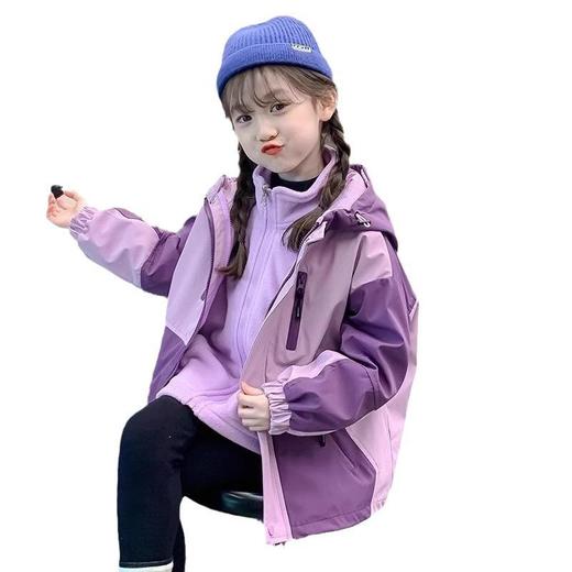 女童冲锋韩系衣外套秋冬款2025新款洋气儿童秋冬装加厚冬季三合一 商品图4