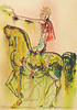 【已售】独角鹿西洋古董1983年代法国Armand & Georges Israel出版西班牙超现实主义大师萨尔瓦多·达利签名创作限量彩色石版画《罗马骑士》 商品缩略图3