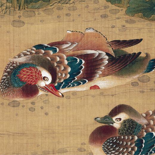 安徽博物院馆藏 沈铨荷塘鸳鸯  冬暖画艺术客厅装饰画创意礼物 商品图2