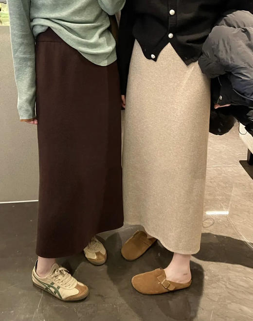 重磅仿水貂绒一体绒开叉半身裙N1399★ 商品图0