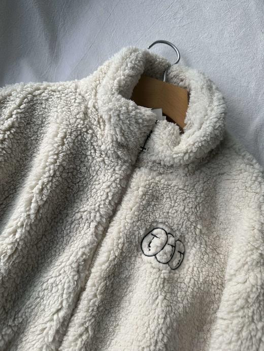 贝壳三 仿羊羔绒男士高领外套刺绣字母休闲宽松夹克C120310 商品图1