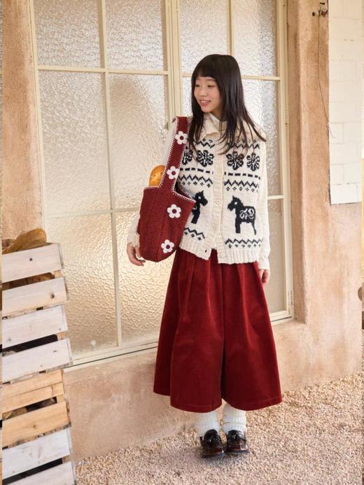 nothe Case布然/NC2542019/「雪花小马」冰岛羊毛针织马甲 商品图4