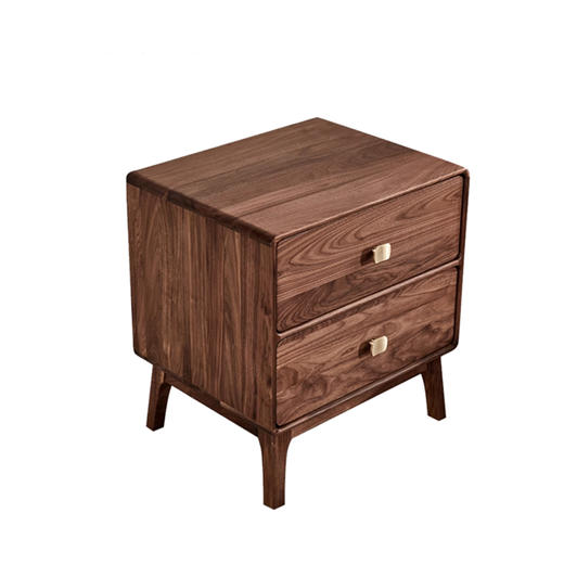 【中古风-黑胡桃床头柜HG-25】中古风/卧房/床头柜 商品图3