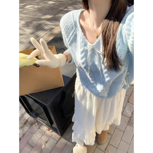 <曾小咸推荐> 现货秒杀！微信超特价！蕾丝拼接蛋糕裙 日常179.99 立减80 秒杀99.99！蓝色V领毛衣秒杀89.99！薄荷绿毛衣秒杀89.99！ 商品图10