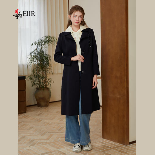 司歌收腰单排扣风衣中长款外套秋冬女R921021X 商品图1