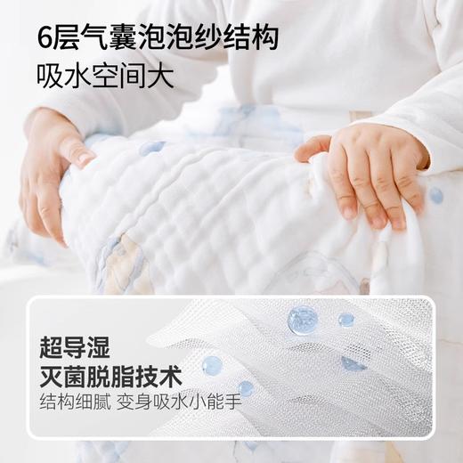 【云优选】BUBBLE TREE婴幼儿纱布浴巾新生儿宝宝专用儿童大裹巾6层纯棉a类 商品图3