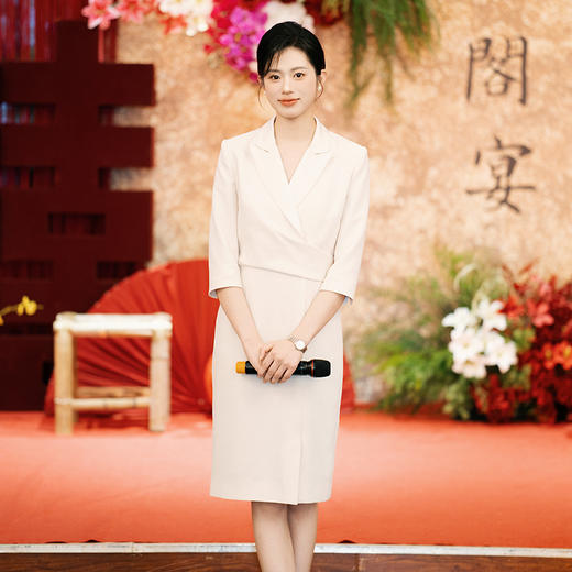 法小曼*子珍专款/新款职业装连衣裙女正装韩版气质女神范高端西装裙工作服显瘦裙子 商品图0