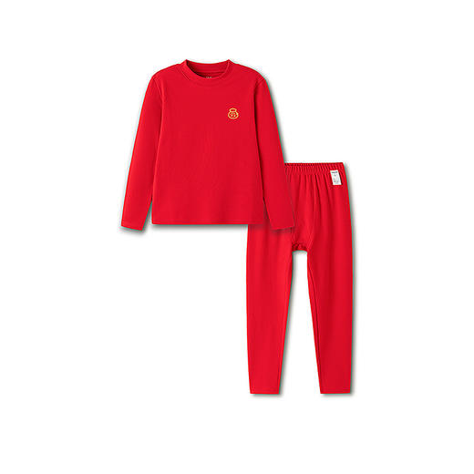 【balaOne】巴拉巴拉童装儿童内衣套装男童2025新款春季红色睡衣 商品图4