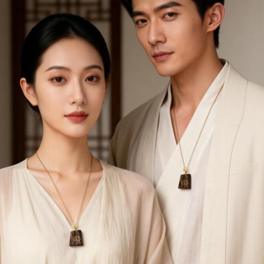 步步生莲丨天然柬埔寨沉香错金吊坠 沉水级 SP8968 商品图1