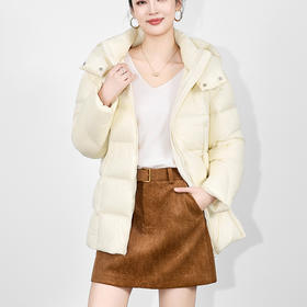 「高货wl」全新升级【铂金会员514/天猫689/差价175】(10327)洛诗琳高级感泡芙羽绒服2025冬季中长款宽松加厚保暖外套