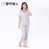 都市丽人女士睡衣纯棉单面家居服短袖长裤棉质套装LHC1A7 商品缩略图1