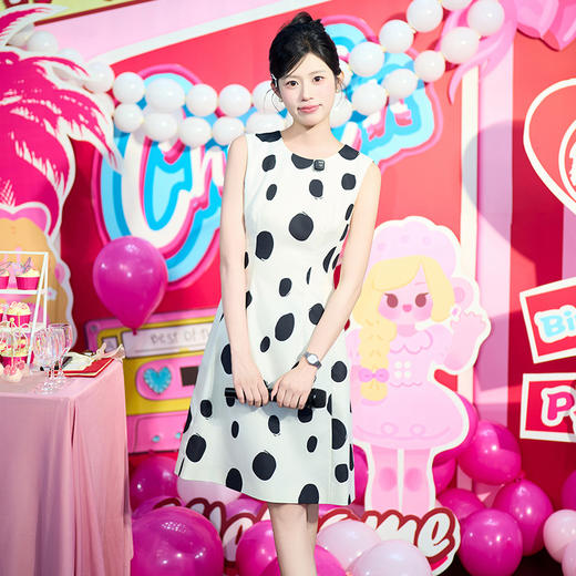 法小曼*子珍专款/波点无袖连衣裙气质显瘦 商品图3