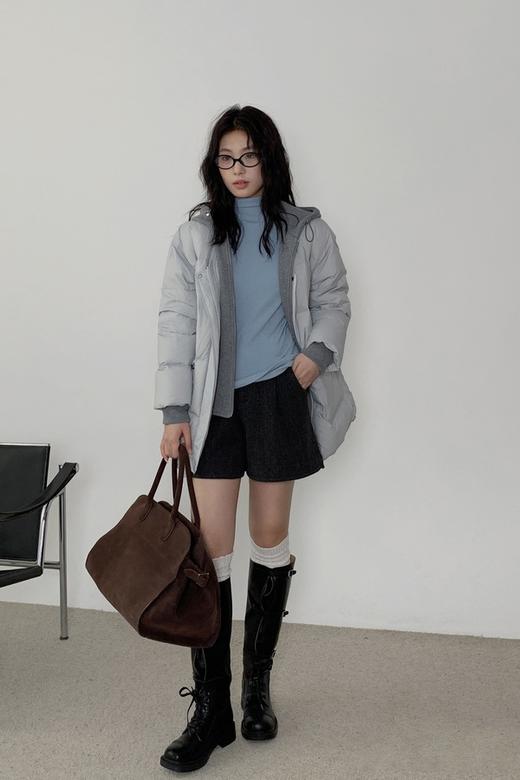 HAYES 学院风减龄假两件拼接保暖羽绒服外套 21915 商品图4