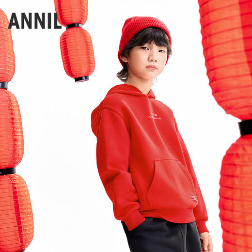 【实体店同款】男童带帽长袖卫衣春季新款安奈儿童装AB611012 商品图1