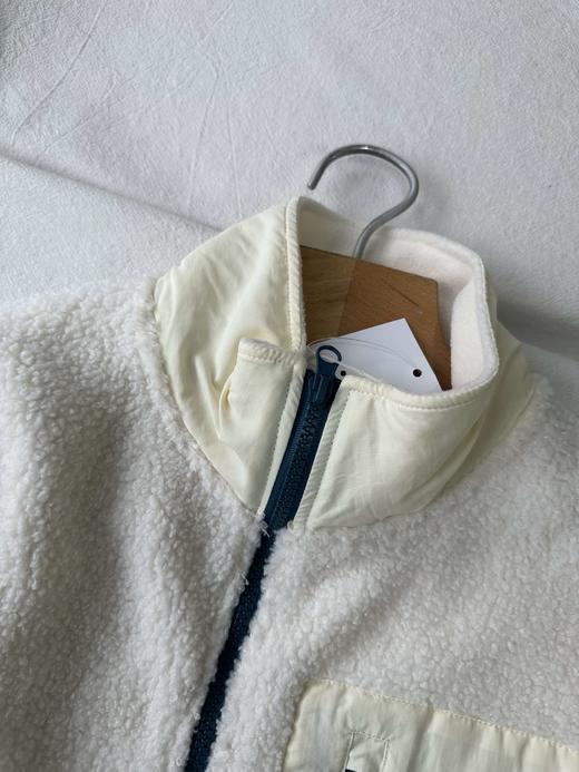 贝壳三 贴布口袋立领仿羊羔毛外套保暖休闲情侣款夹克C120316 商品图1