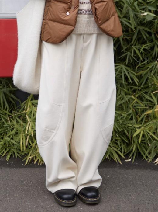 步履不停/5D43182C/廓形防风高包容度垂感分割气球裤 商品图0