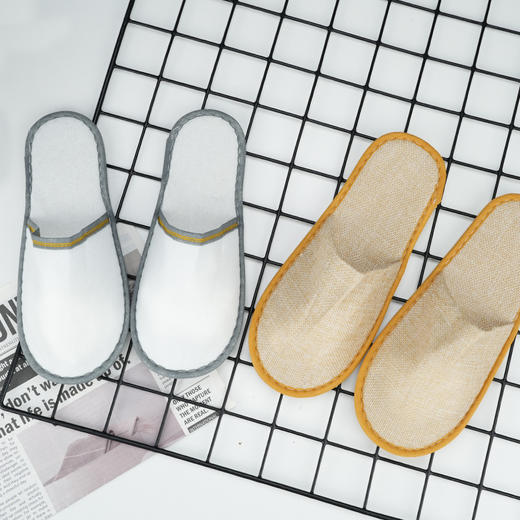 五星级酒店拖鞋宾馆专用加厚一次性居家用防滑棉待客春季厂家批发 商品图3