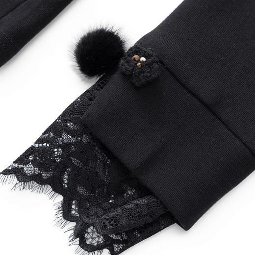 「高货wl」全新升级【铂金会员201/天猫269/差价68】(10448)洛诗琳气质半高领打底衫2025秋冬蕾丝拼接长袖打底上衣女 商品图4