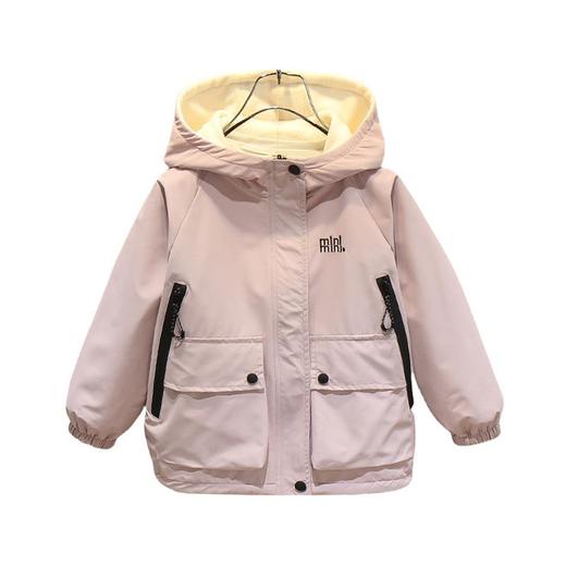 女童春装外套2025新款儿童女孩春秋双面穿加绒加厚连帽休闲冲锋衣 商品图4