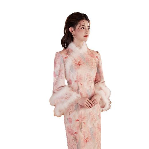 时尚改良新中式加厚加绒长款倒大袖旗袍GX299448 商品图4