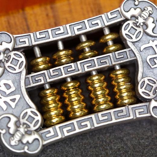 算盘一响，黄金万两！招财算盘纯银挂件！18-22g！ 商品图5