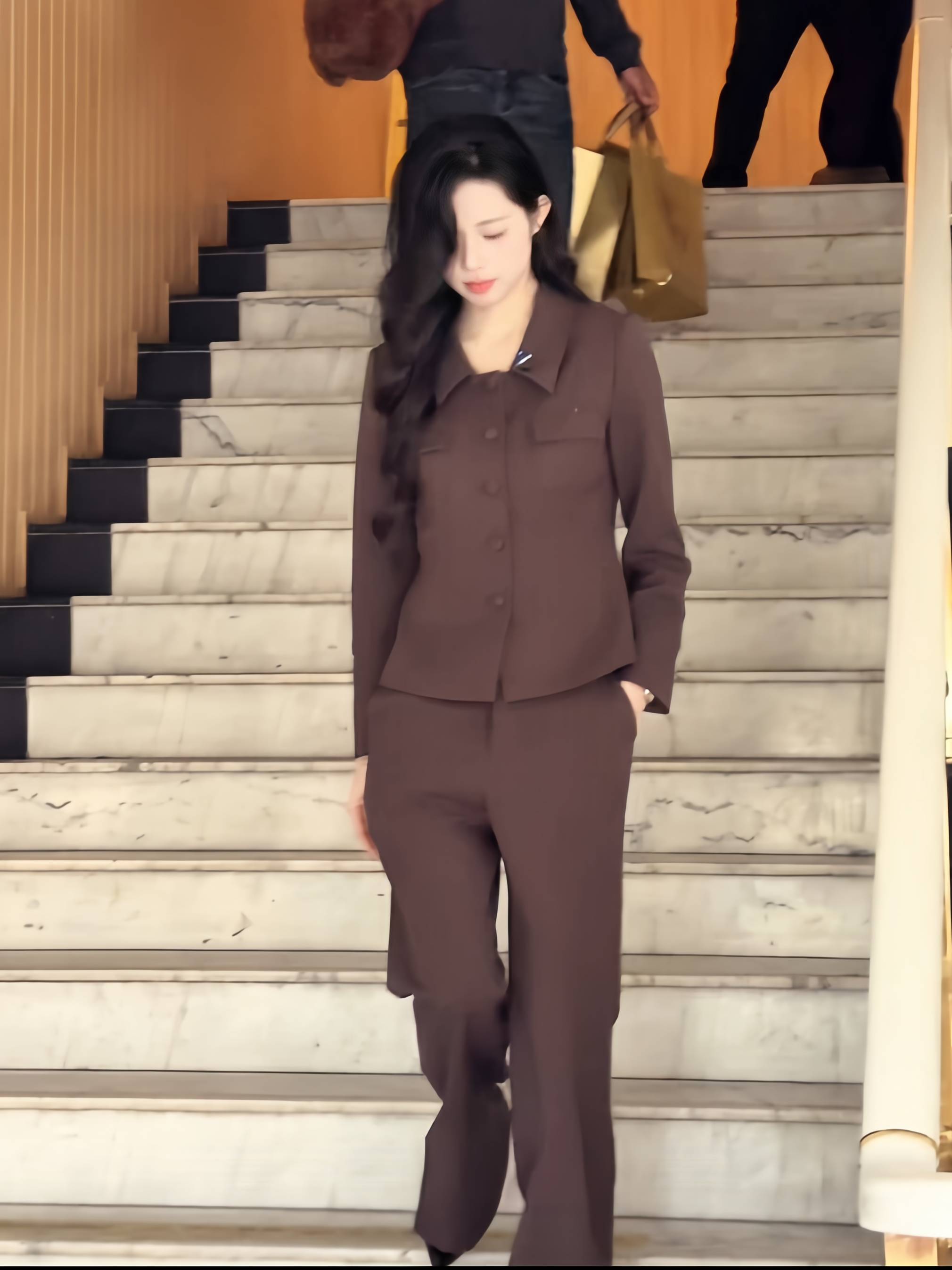 法小曼*子珍专款/红色西装外套主持人西装套装高级cp2534