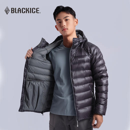 【700蓬 鹅绒新品】黑冰新品户外天权排骨内胆连帽轻量700蓬鹅绒羽绒服男8518 商品图5