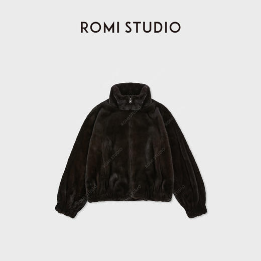 ROMI STUDIO“宝嘉美黑貂”北美进口气质小高领水貂皮草 RWCWWG6919 商品图1