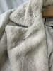 贝壳三 气质翻领仿兔毛双排扣大衣中长款系带毛呢外套C120319 商品缩略图12