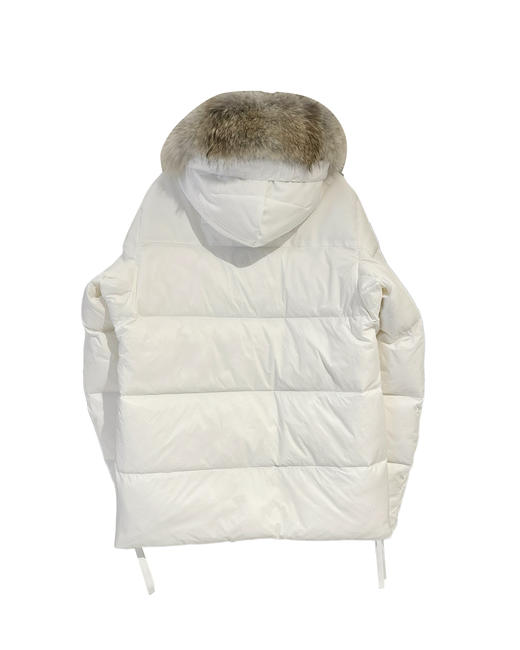 中性款可拆卸毛领中长款羽绒服ba 商品图1