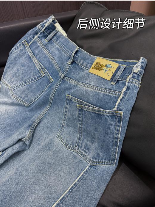 潮流设计款牛仔裤高腰显瘦百搭时尚 商品图1